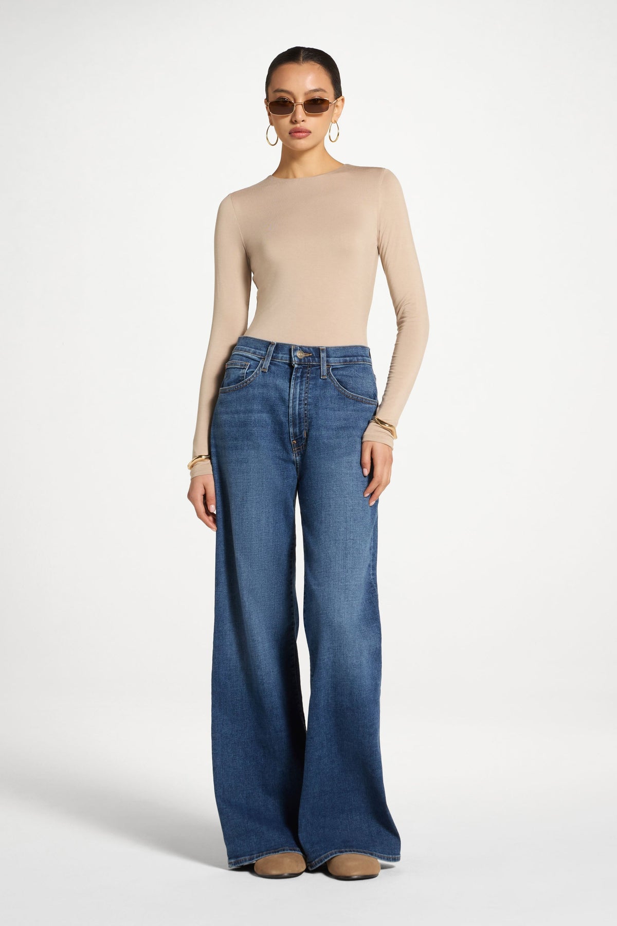 Bamboo Long Sleeve Bodysuit - Taupe