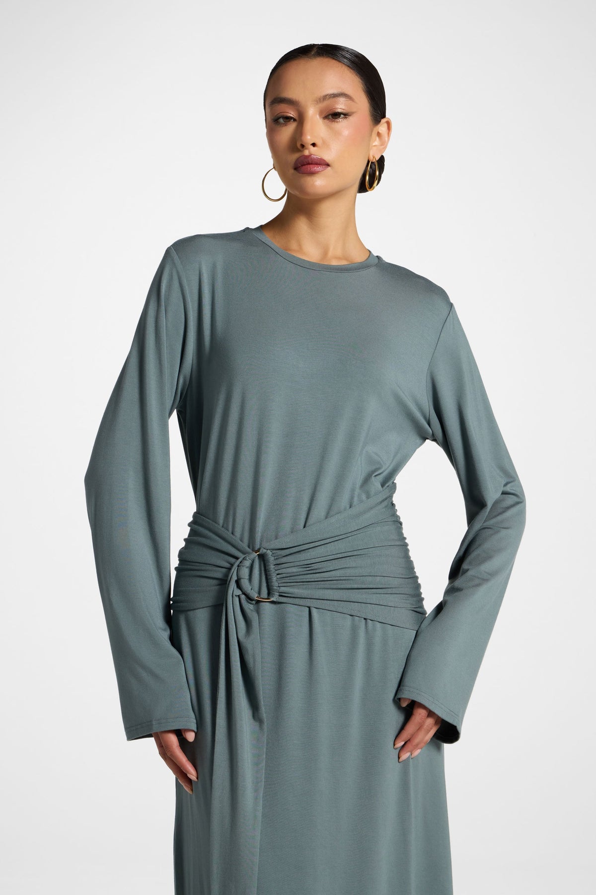 Bamboo Ring Maxi Dress - Balsam Green