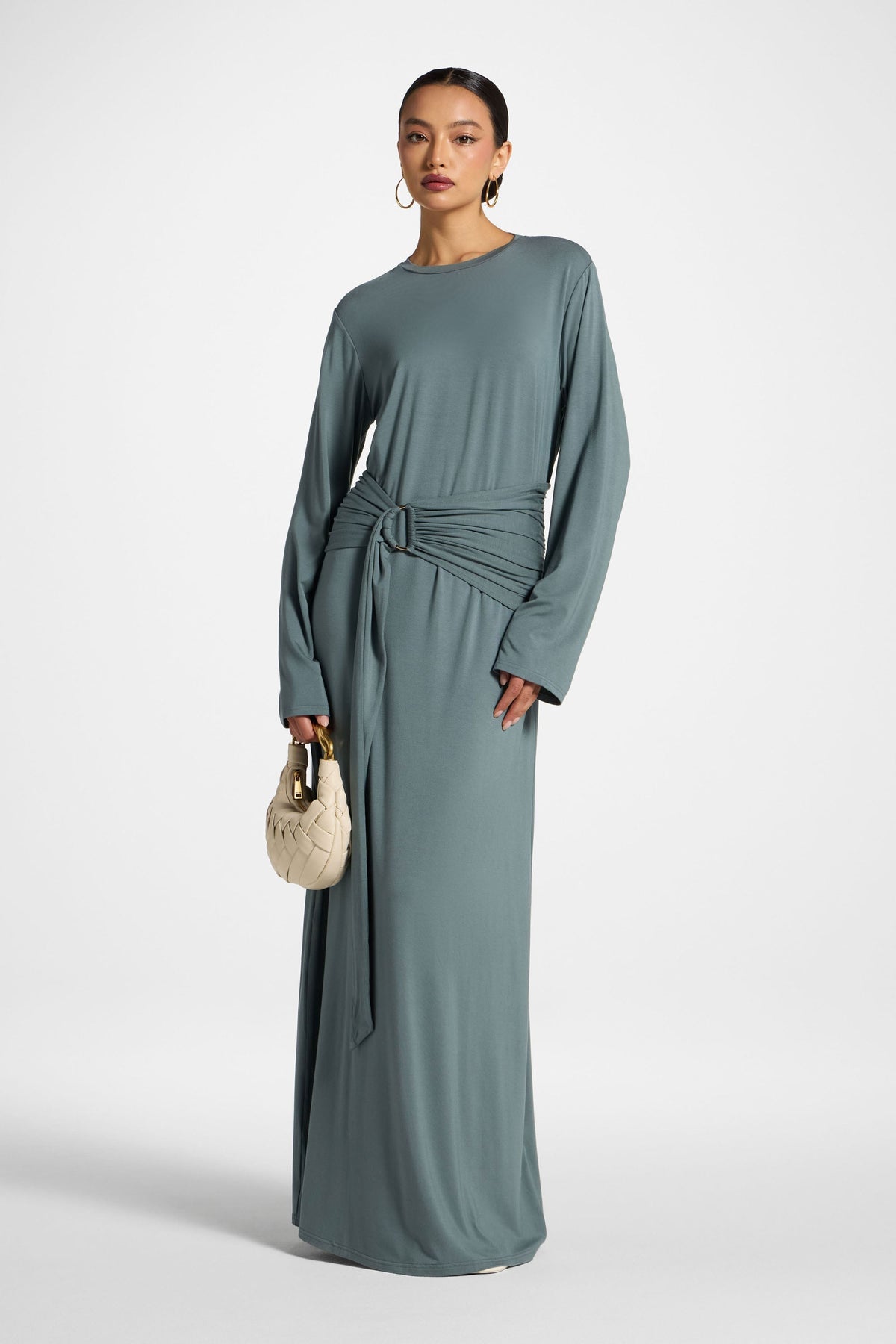 Bamboo Ring Maxi Dress - Balsam Green