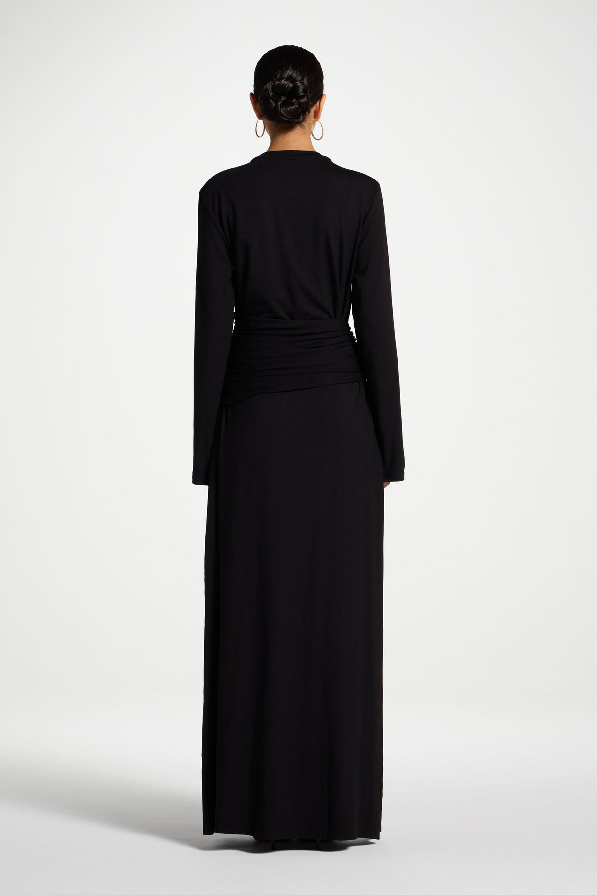 Bamboo Ring Maxi Dress - Black