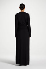 Bamboo Ring Maxi Dress - Black