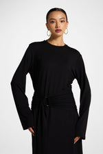Bamboo Ring Maxi Dress - Black
