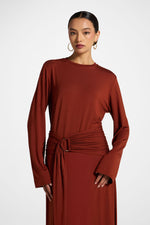 Bamboo Ring Maxi Dress - Clay