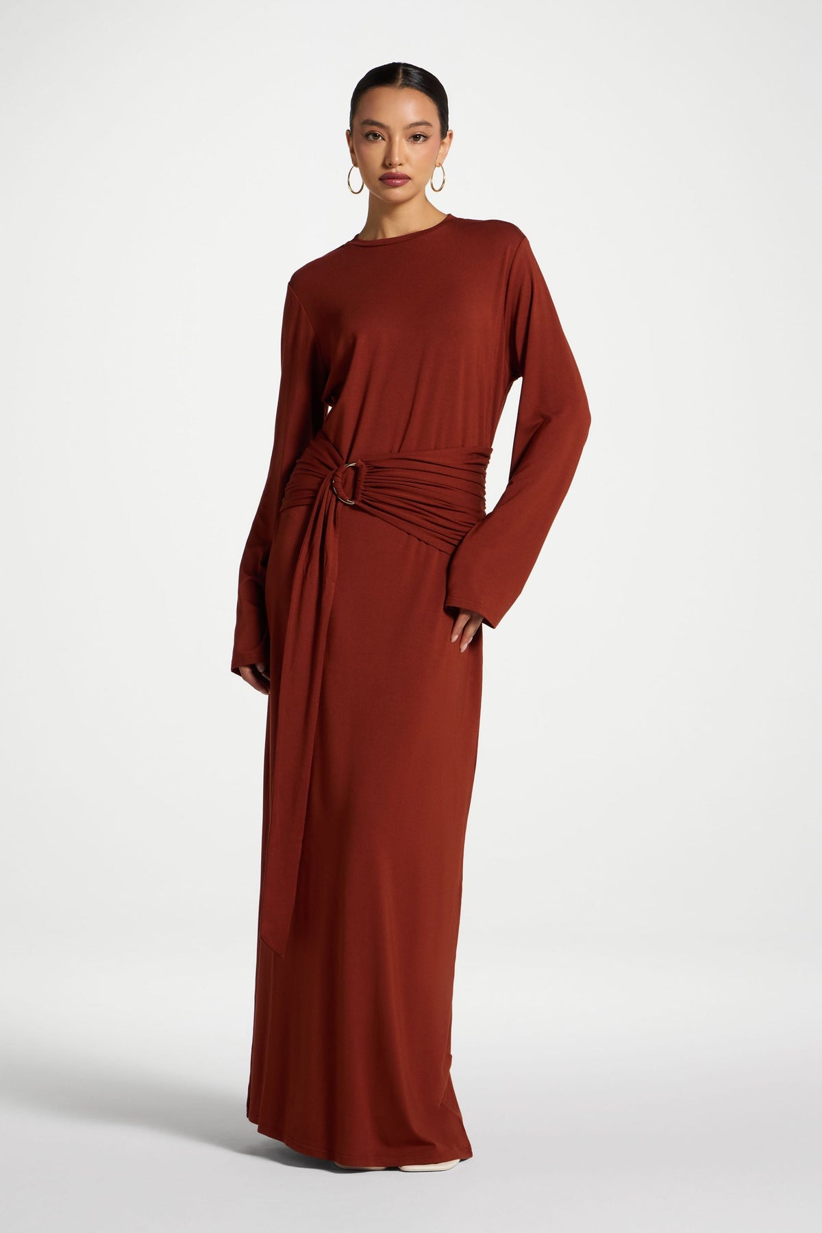 Bamboo Ring Maxi Dress - Clay