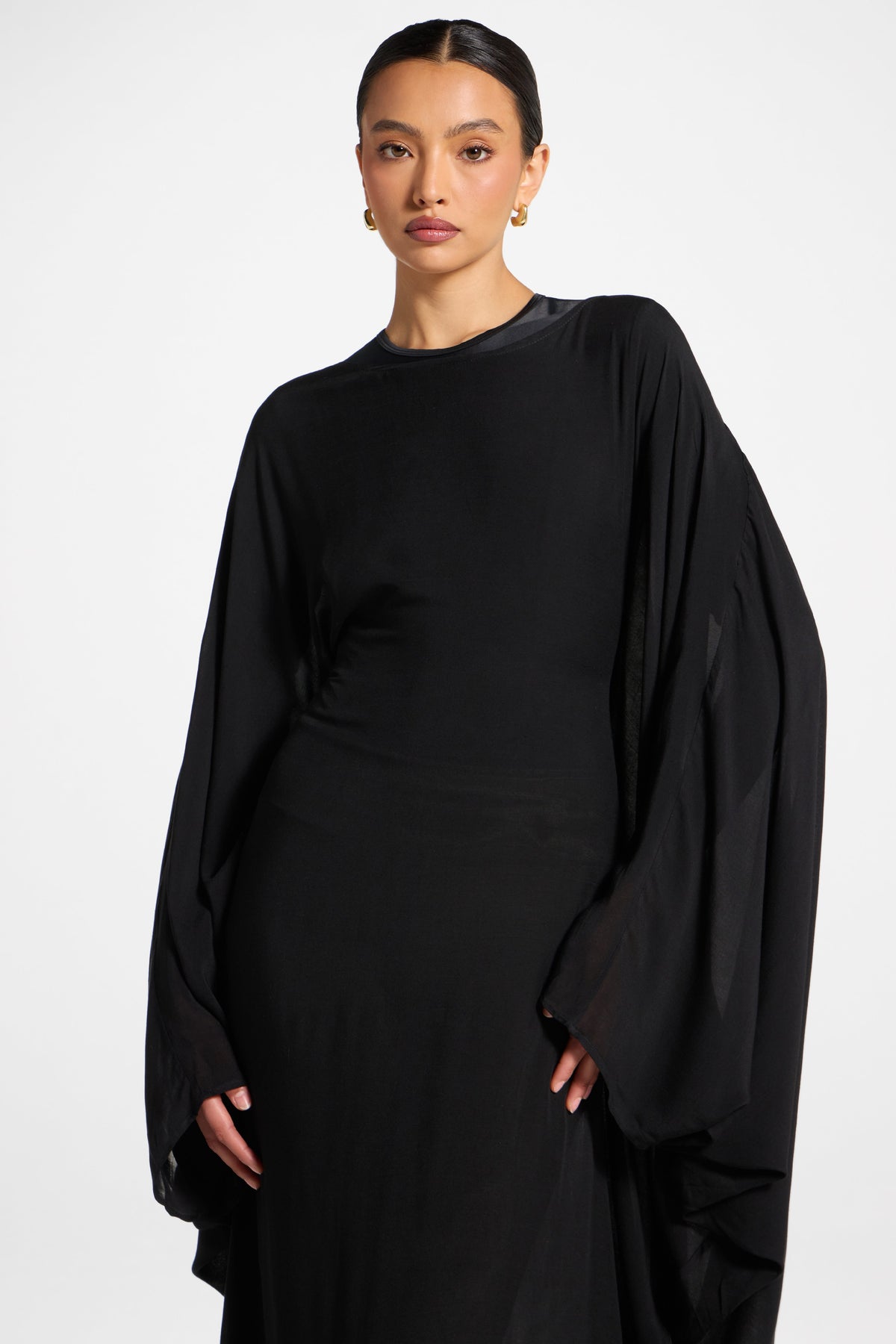 Butterfly Inner Tie Swim Cover Dress - Black