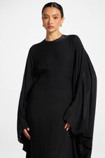 Butterfly Inner Tie Swim Cover Dress - Black