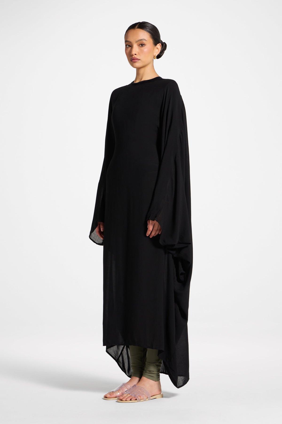 Butterfly Inner Tie Swim Cover Dress - Black