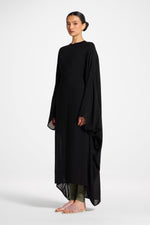 Butterfly Inner Tie Swim Cover Dress - Black
