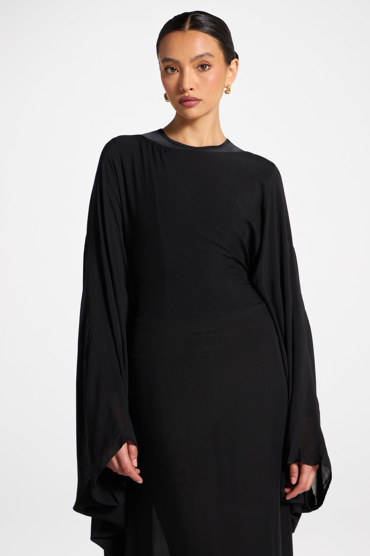 Butterfly Inner Tie Swim Cover Dress - Black