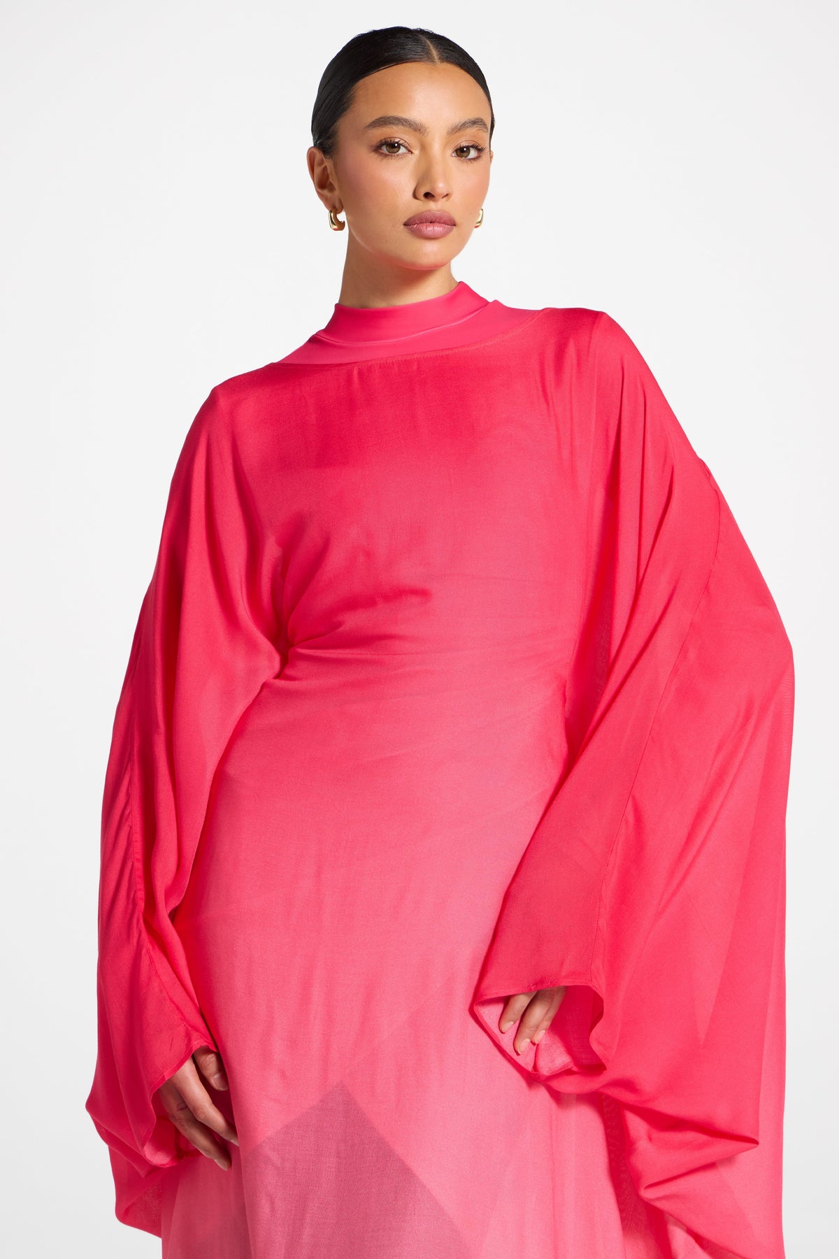 Butterfly Inner Tie Swim Cover Dress - Coral Ombre