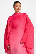 Butterfly Inner Tie Swim Cover Dress - Coral Ombre
