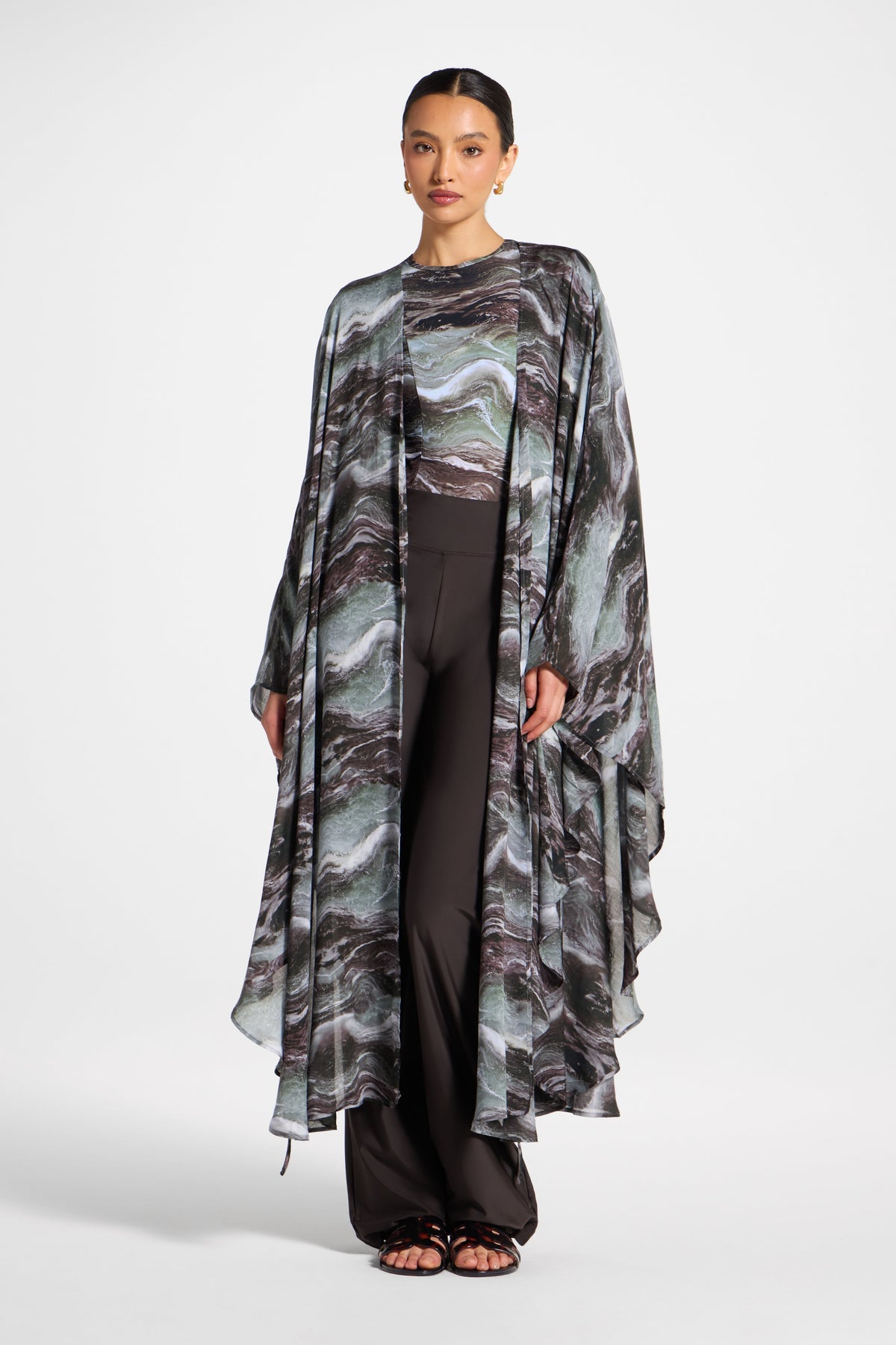 Cardigan Cover Up - Earth Marble