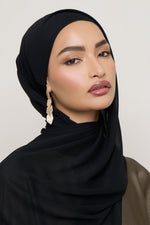 Chiffon Crinkle Hijab - Black