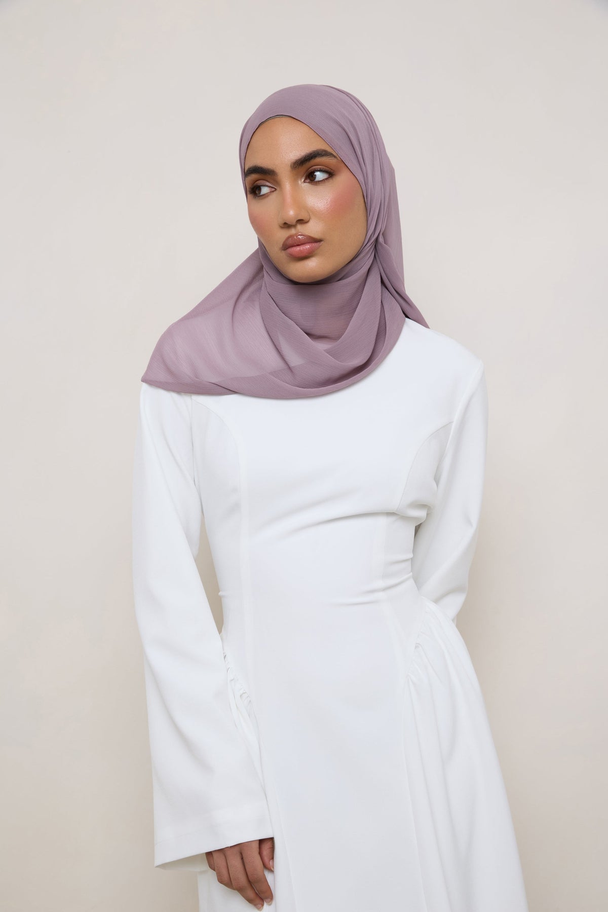 Chiffon Crinkle Hijab - Deep Taupe