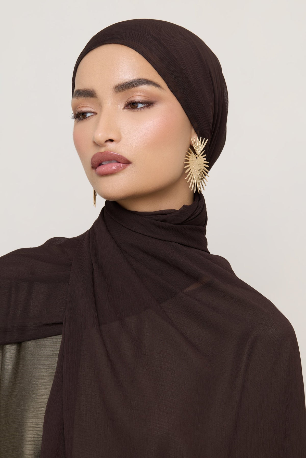 Chiffon Crinkle Hijab - Espresso