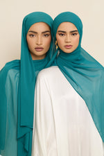 Chiffon Crinkle Hijab - Teal