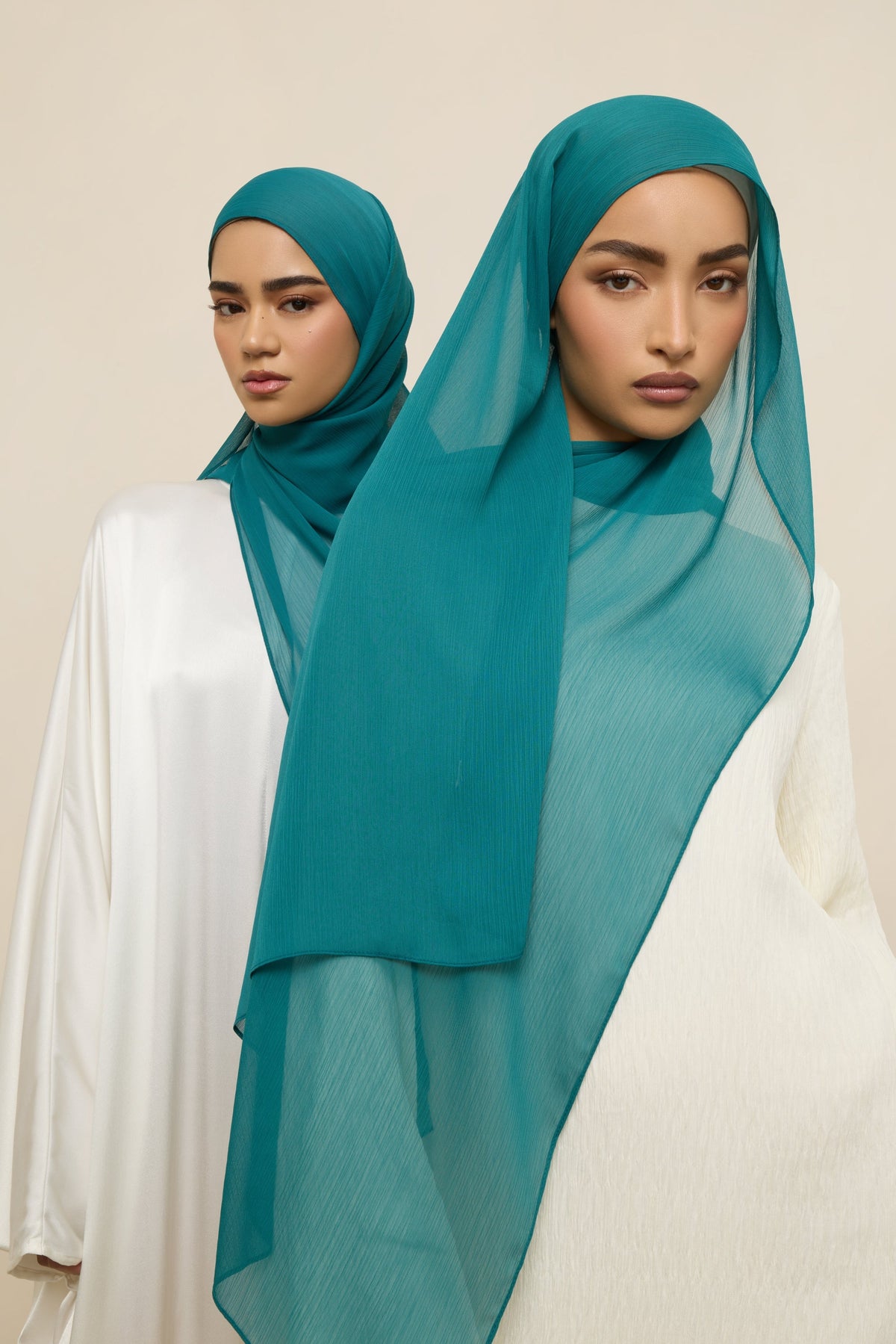 Chiffon Crinkle Hijab - Teal