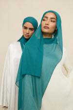 Chiffon Crinkle Hijab - Teal