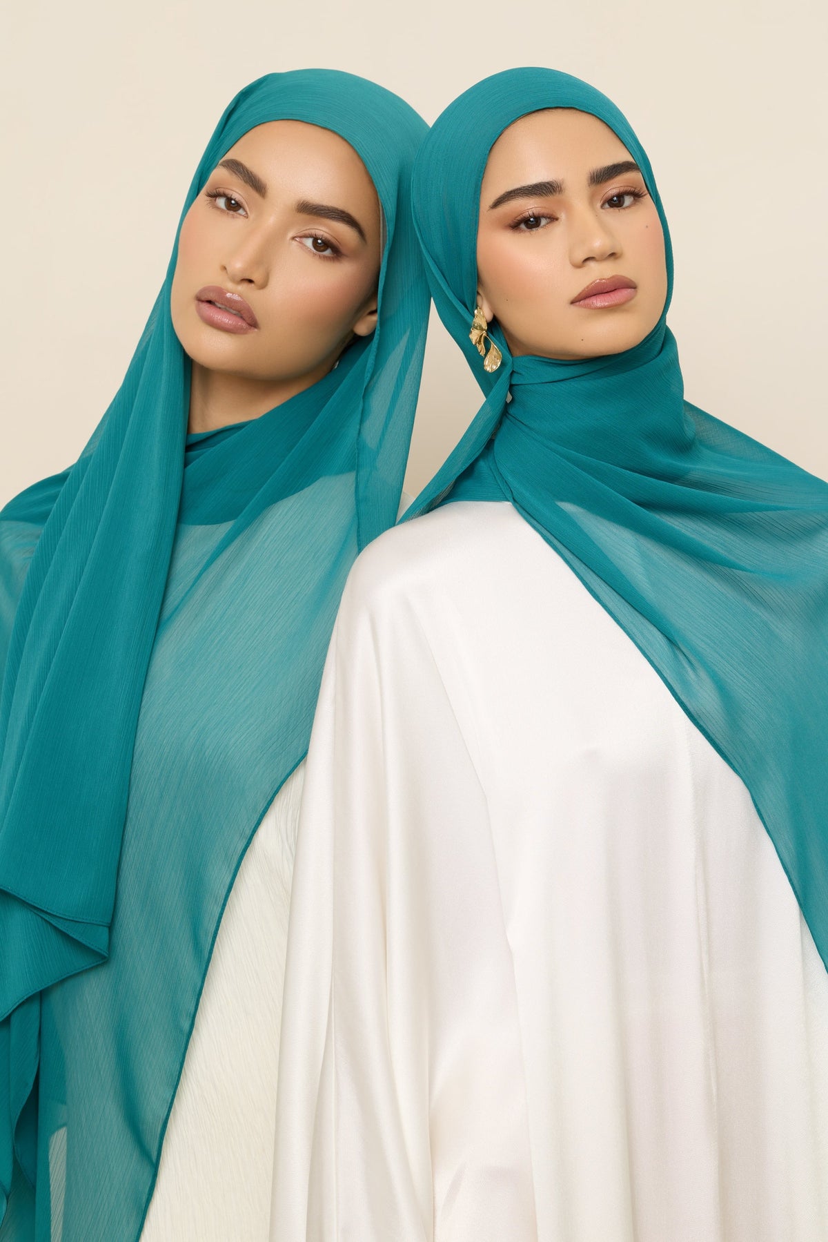 Chiffon Crinkle Hijab - Teal
