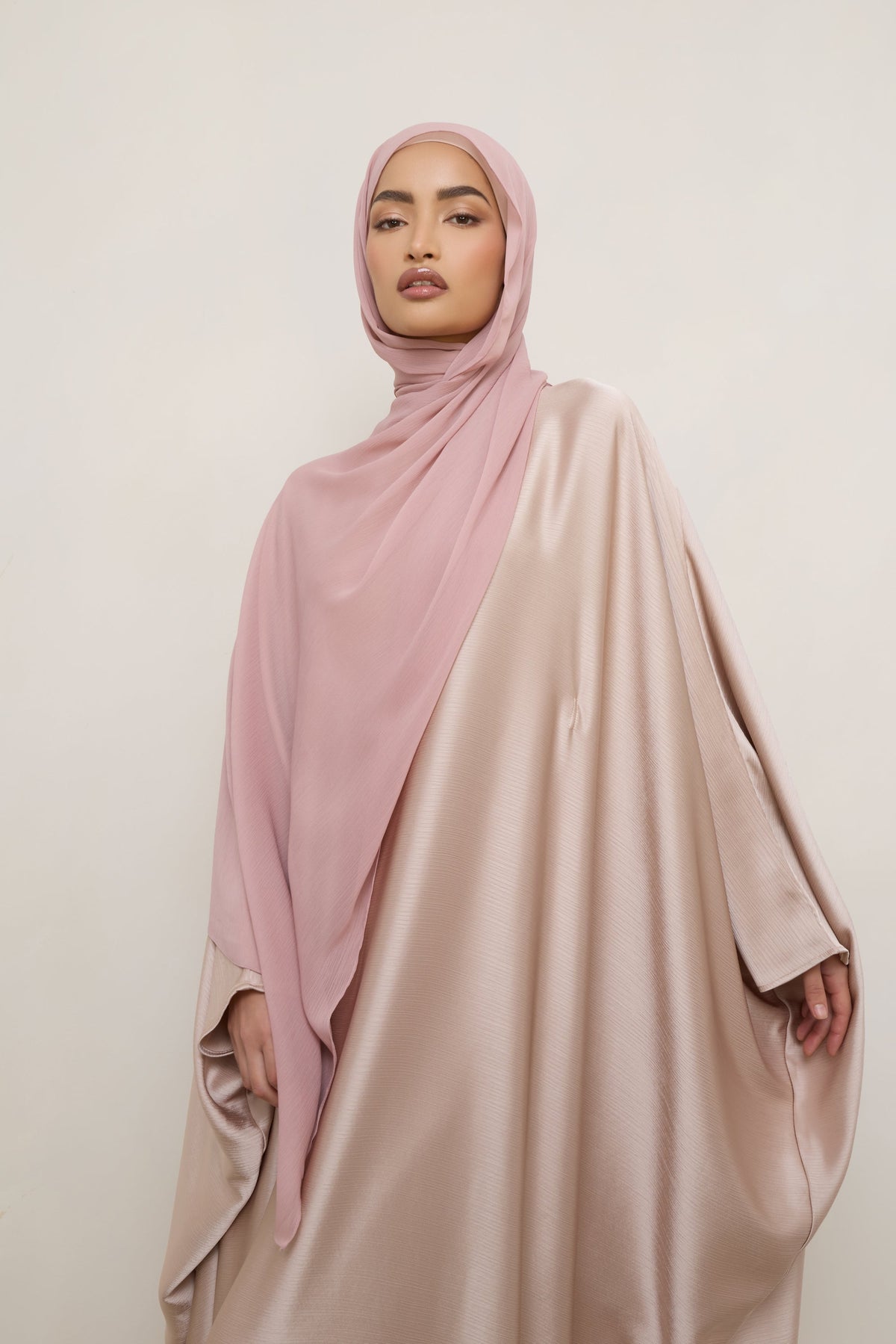 Chiffon Crinkle Hijab - Milky Pink