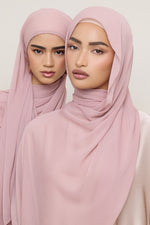 Chiffon Crinkle Hijab - Milky Pink