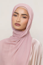 Chiffon Crinkle Hijab - Milky Pink
