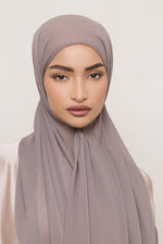 Chiffon Crinkle Hijab - Taupe