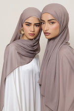 Chiffon Crinkle Hijab - Taupe