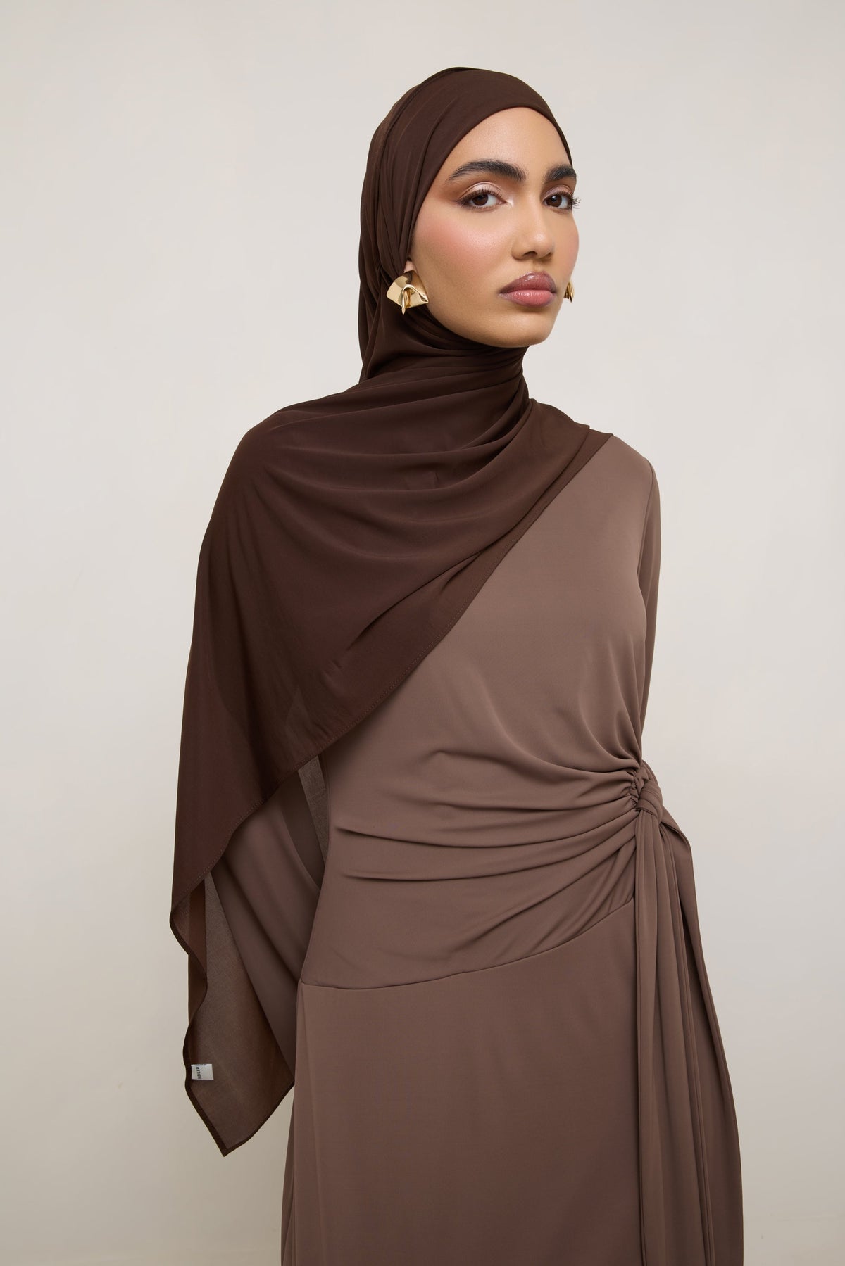 Chiffon Jersey Hijab - Espresso