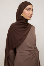 Chiffon Jersey Hijab - Espresso