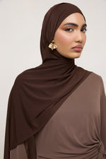 Chiffon Jersey Hijab - Espresso