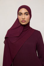 Chiffon Jersey Hijab - Fig