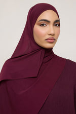 Chiffon Jersey Hijab - Fig