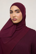 Chiffon Jersey Hijab - Fig