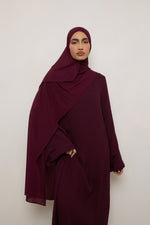 Chiffon Jersey Hijab - Fig