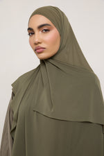 Chiffon Jersey Hijab - Olive