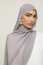 Chiffon Jersey Hijab - Taupe