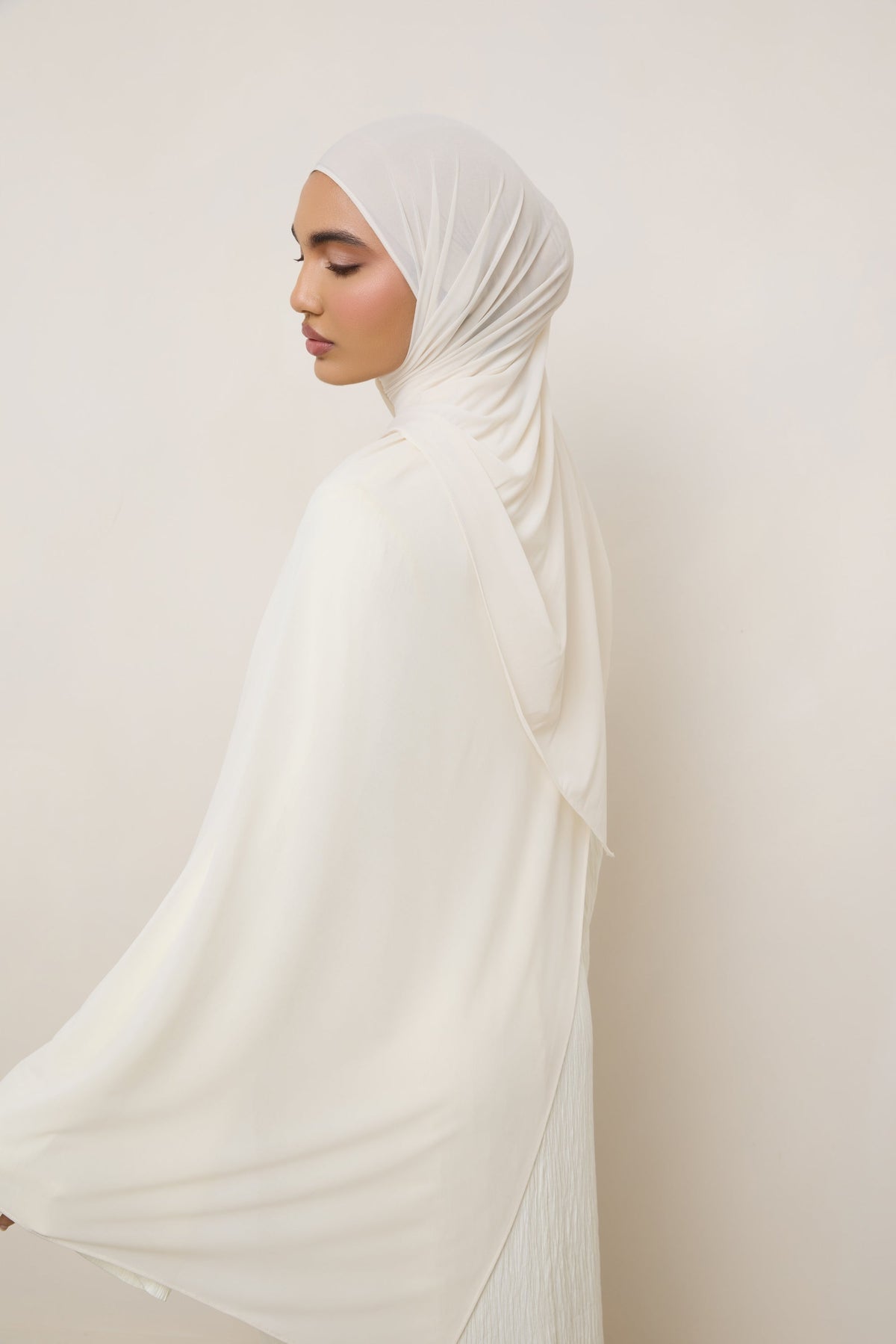 Chiffon Jersey Hijab - Vanilla