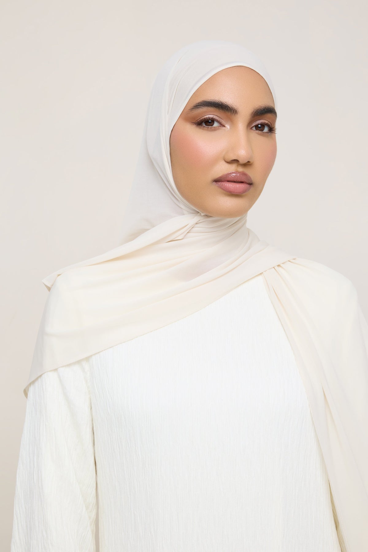 Chiffon Jersey Hijab - Vanilla