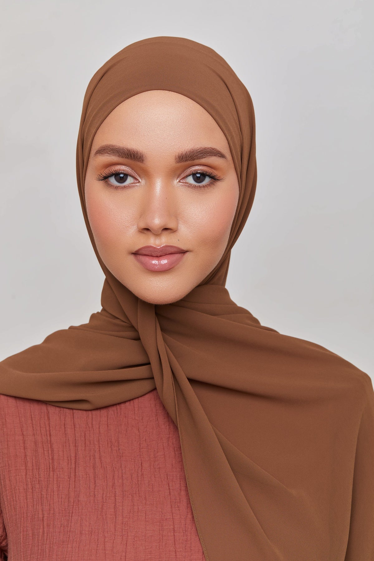 Chiffon LITE Hijab - Bison Brown