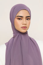 Chiffon LITE Hijab - Black Plum