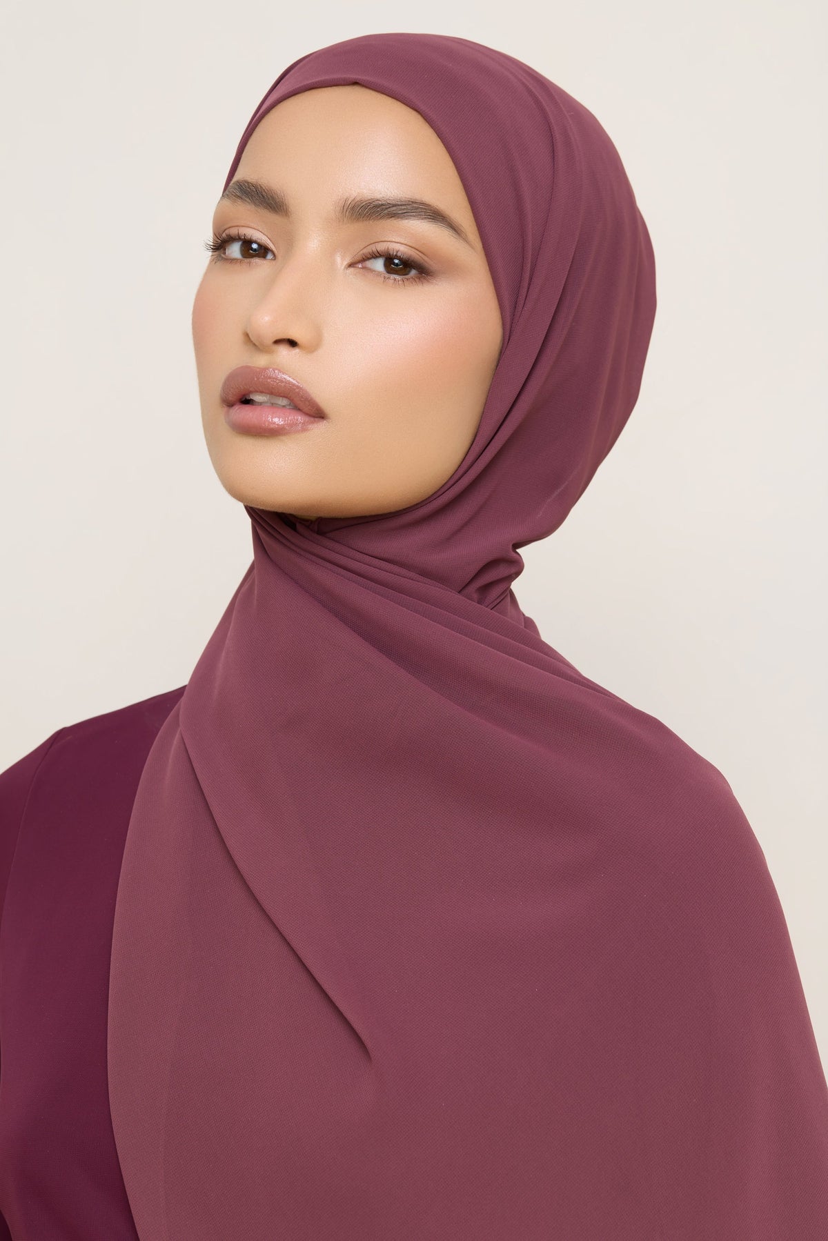 Chiffon LITE Hijab - Plum