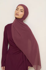 Chiffon LITE Hijab - Plum