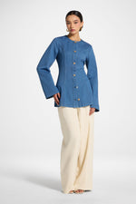 Cinch Denim Jacket Top - Mid Wash
