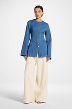 Cinch Denim Jacket Top - Mid Wash