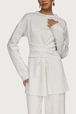 Cinch Top & Pants Set - Heather Grey