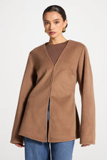 Cinch Waist Cardigan - Caramel