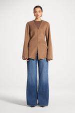 Cinch Waist Cardigan - Caramel