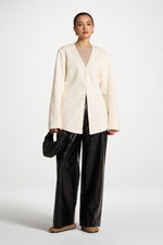 Cinch Waist Cardigan - Vanilla