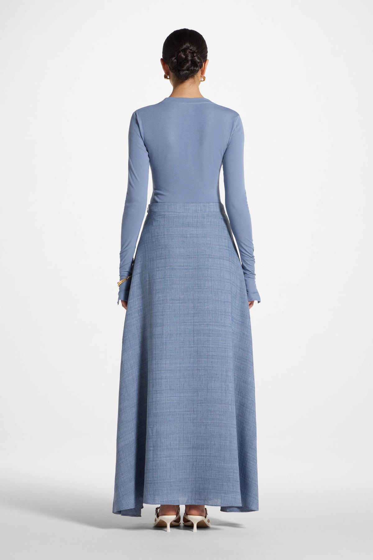 Circle Maxi Skirt - Denim